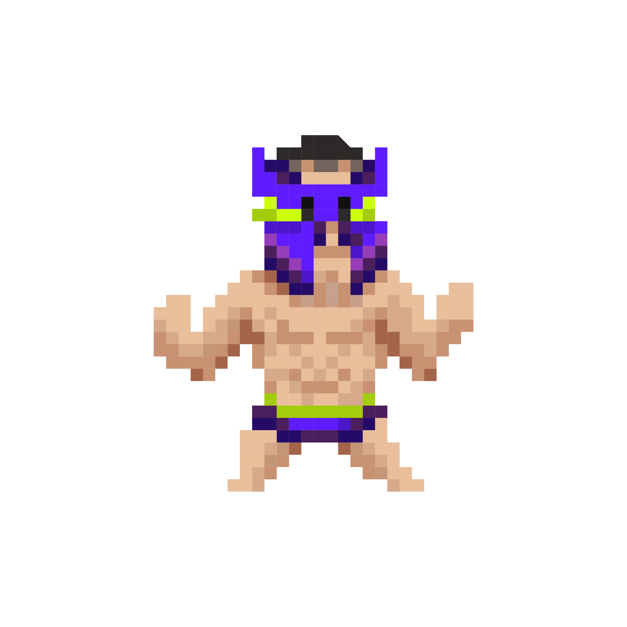 Pixel art superhero character of David