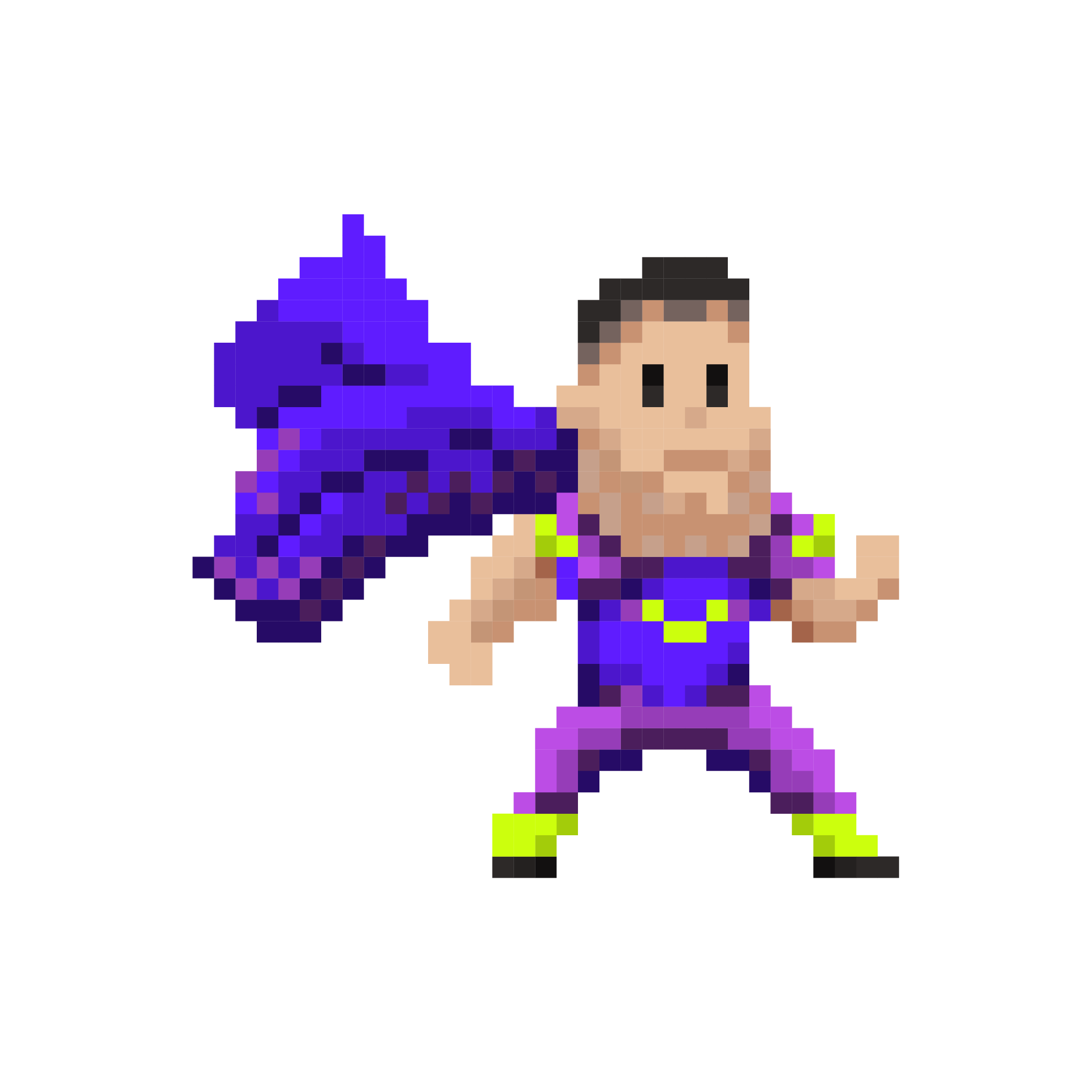 Pixel art character of David with megaphone